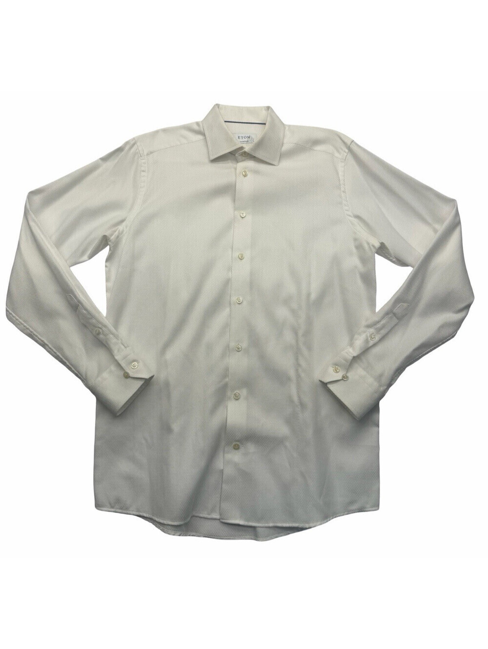 Eton Contemporary Fit Signature Twill Dress Shirt Cotton White Size 41 | 16
